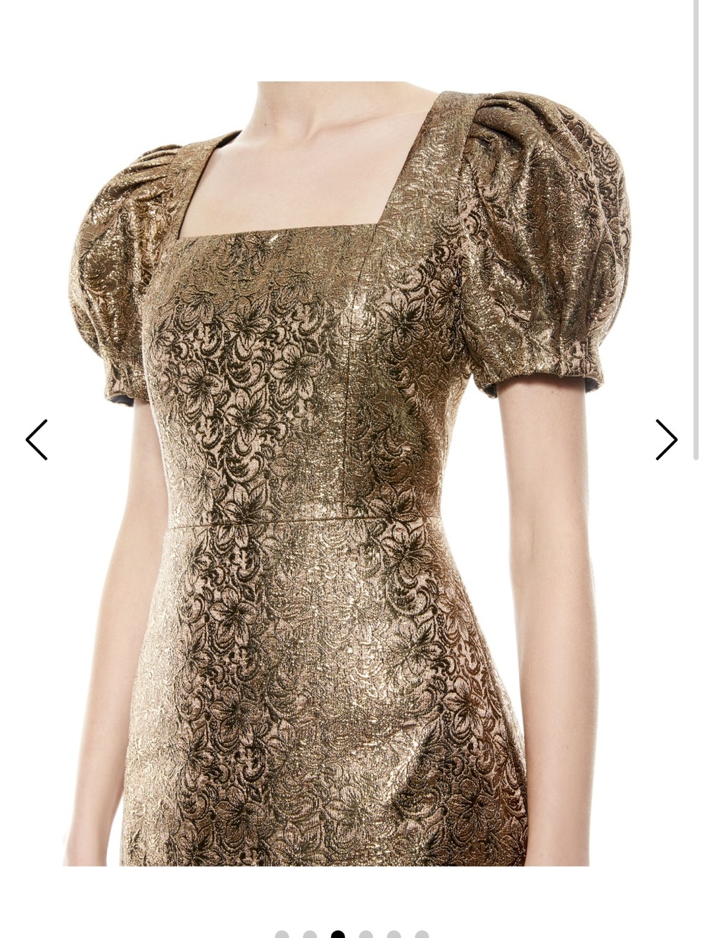 Alice + Olivia Kalen Puff Sleeve Mini Dress - Bronze View 4